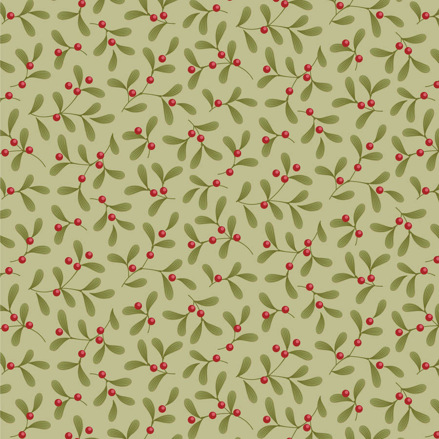 Tilda - Merry Little Christmas Mistletoe Pistachio 100633