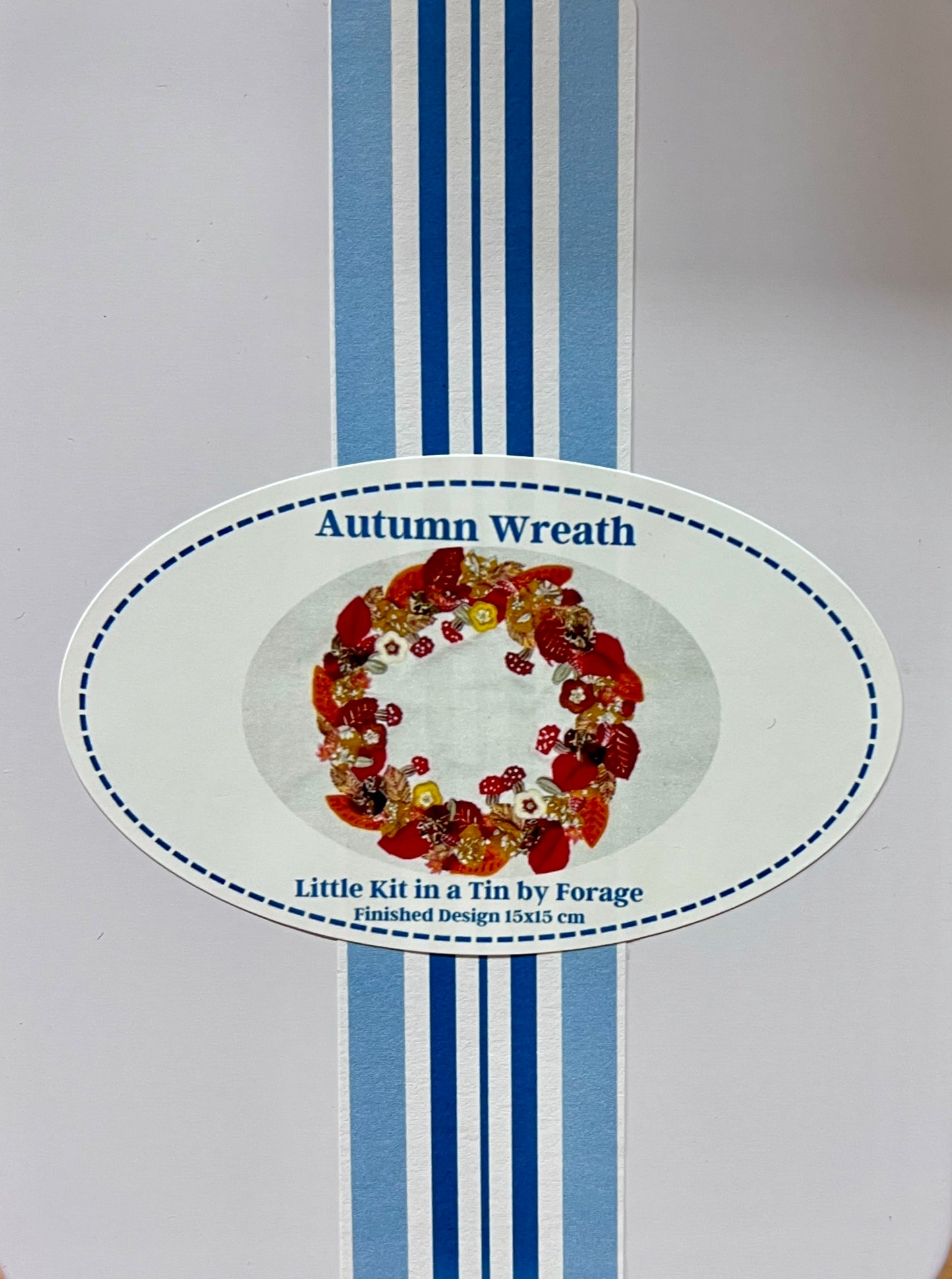 Autumn Wreath - Slow Stitch Kit in a Tin