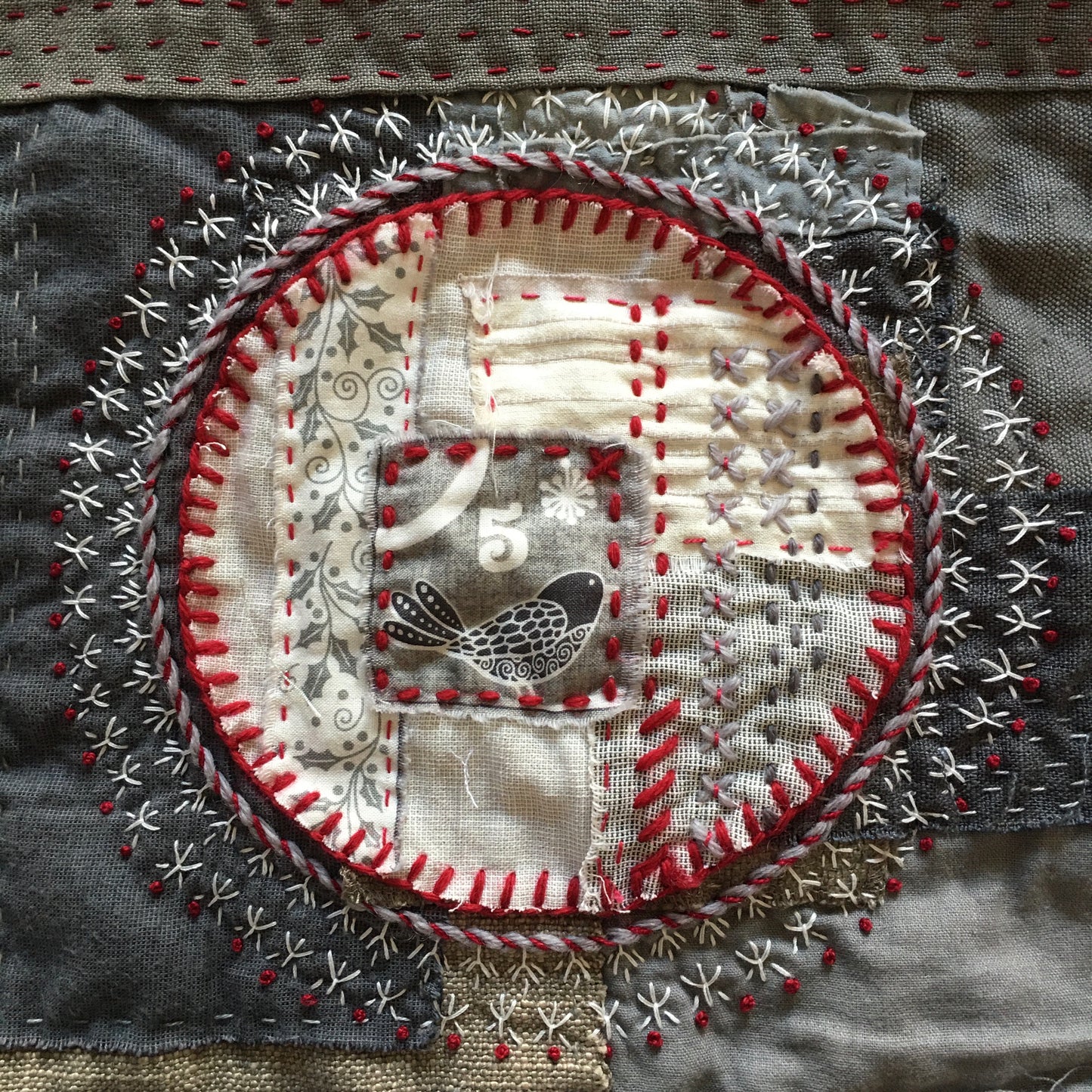 Christmas Baubles Slow Stitching Pattern