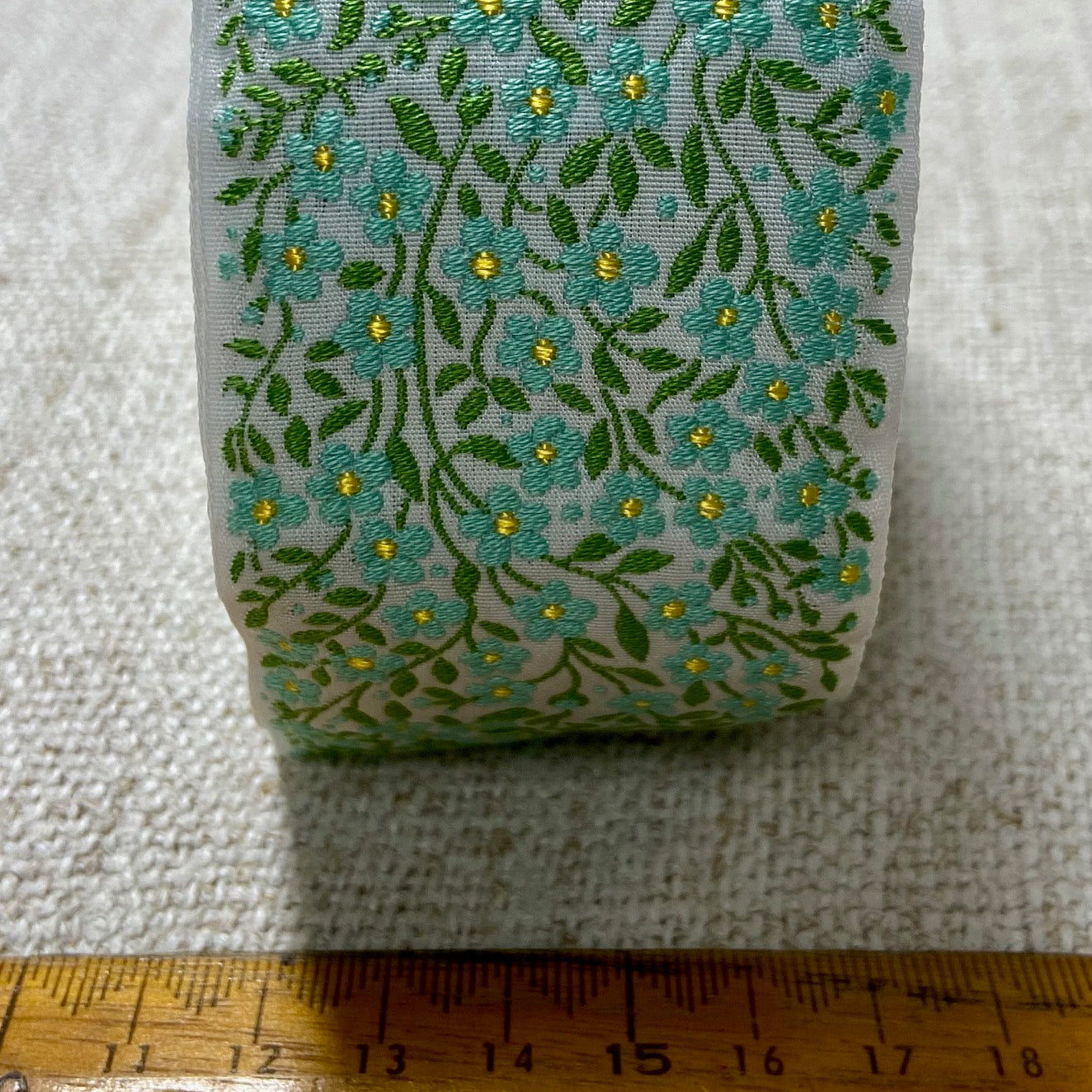 Ribbons - Kafka Jacquard - Forget-me-not 60mm