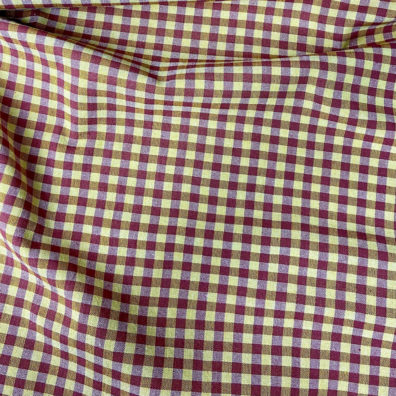 L'uccello Comptoir De Toile 3 Odette 4 (plum/mustard woven plaid) - DV6465