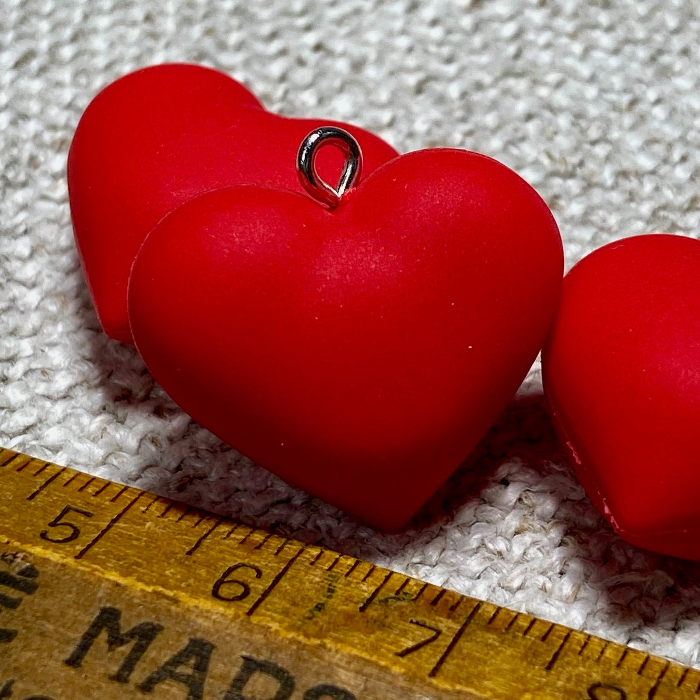 Chubby Rubber Hearts - Red.