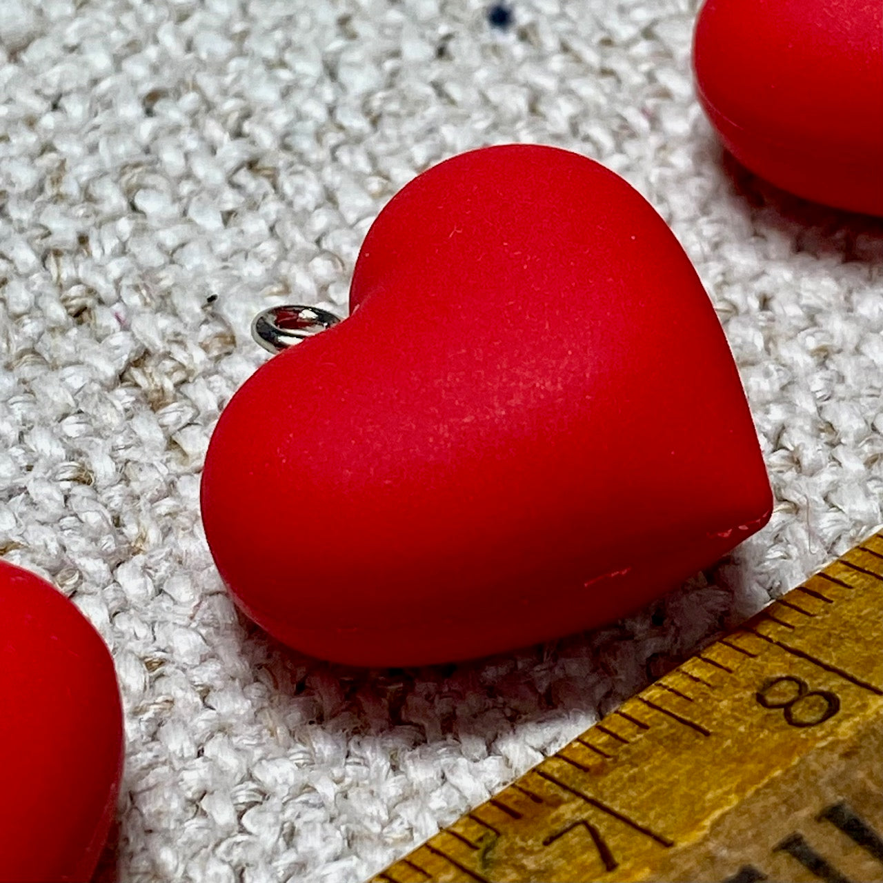 Chubby Rubber Hearts - Red.