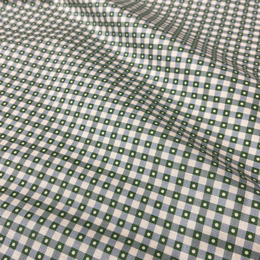 L'uccello Jardin De Printemps Audrey 1 (aqua/emerald plaid & tiny spot) - DV6514