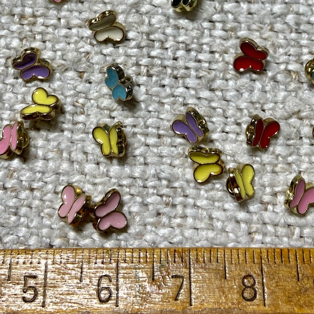 Metal Mini Butterfly Buttons