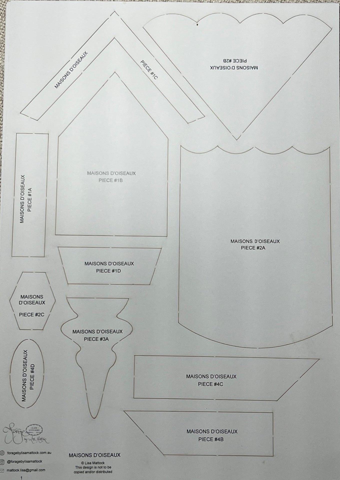 Birdhouse Stitch-Along Kit Materials (Deconstructed Kit)