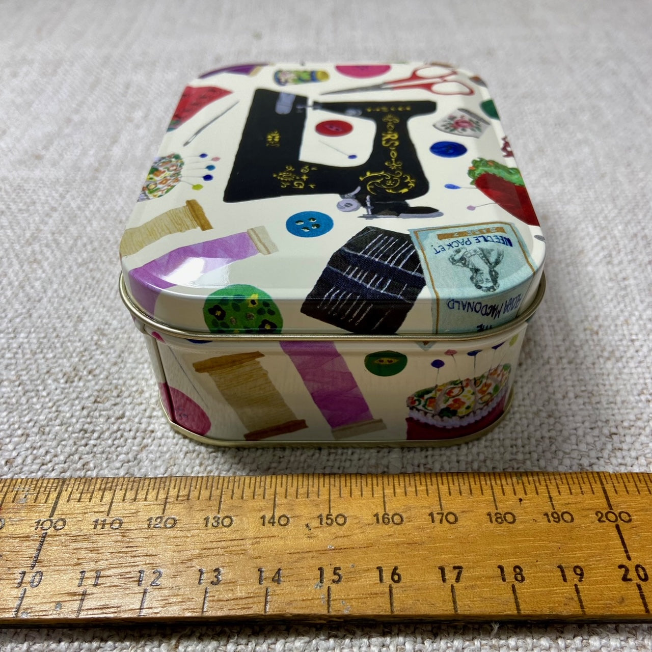 Sewing Machine Motif Storage Tin