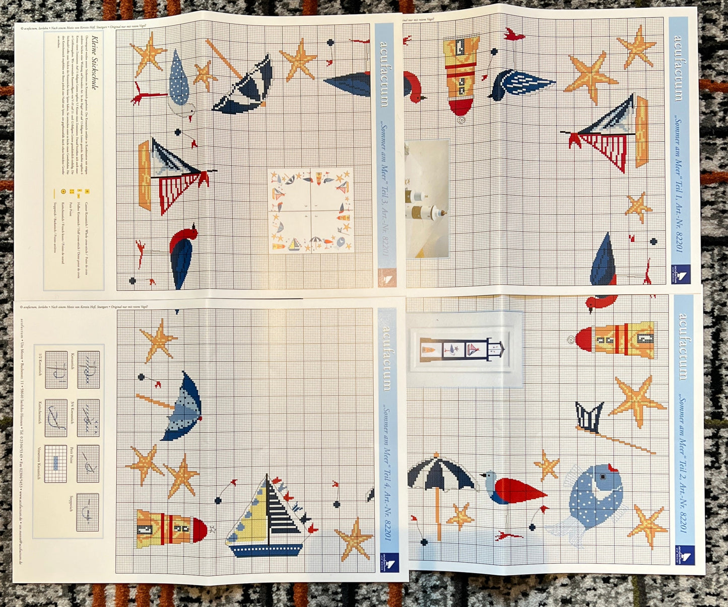 VIP SUBSCRIBER OFFER - "Boats" cushion kit with free Cross Stitch Pattern
