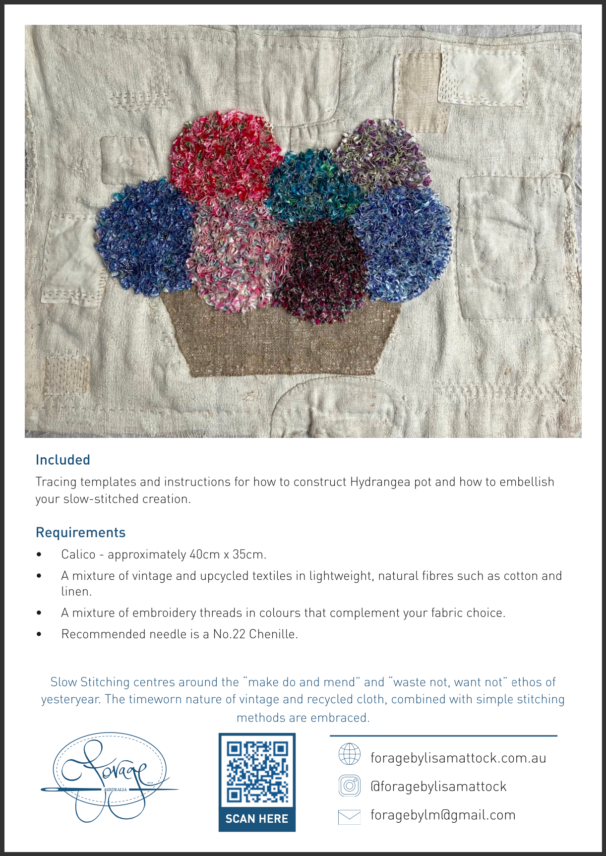 Hydrangea Pot Pattern