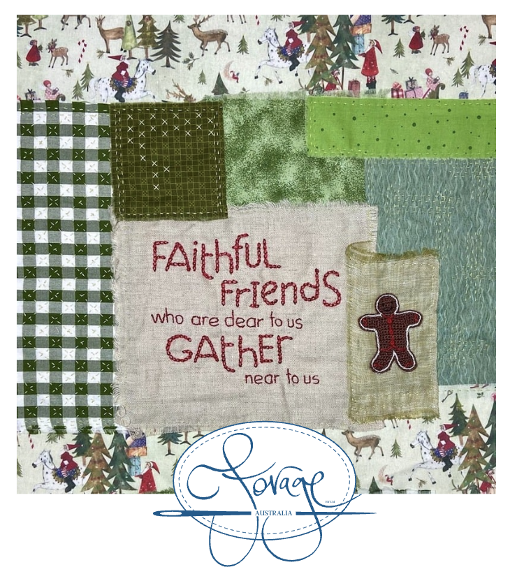 Christmas Slow Stitching Kit in a Tin - Faithful Friends