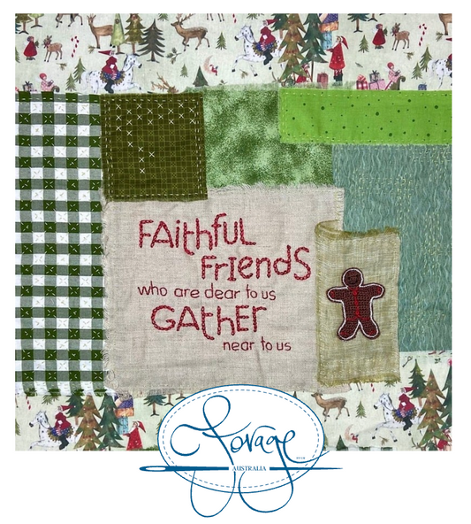 Christmas Slow Stitching Kit in a Tin - Faithful Friends