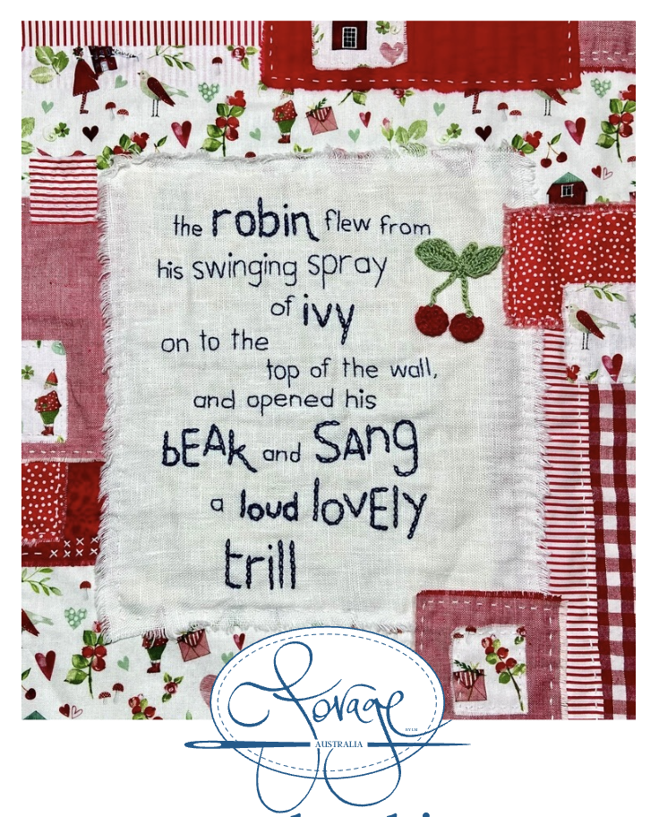 Slow Stitch Kit in a Tin - Red Robin