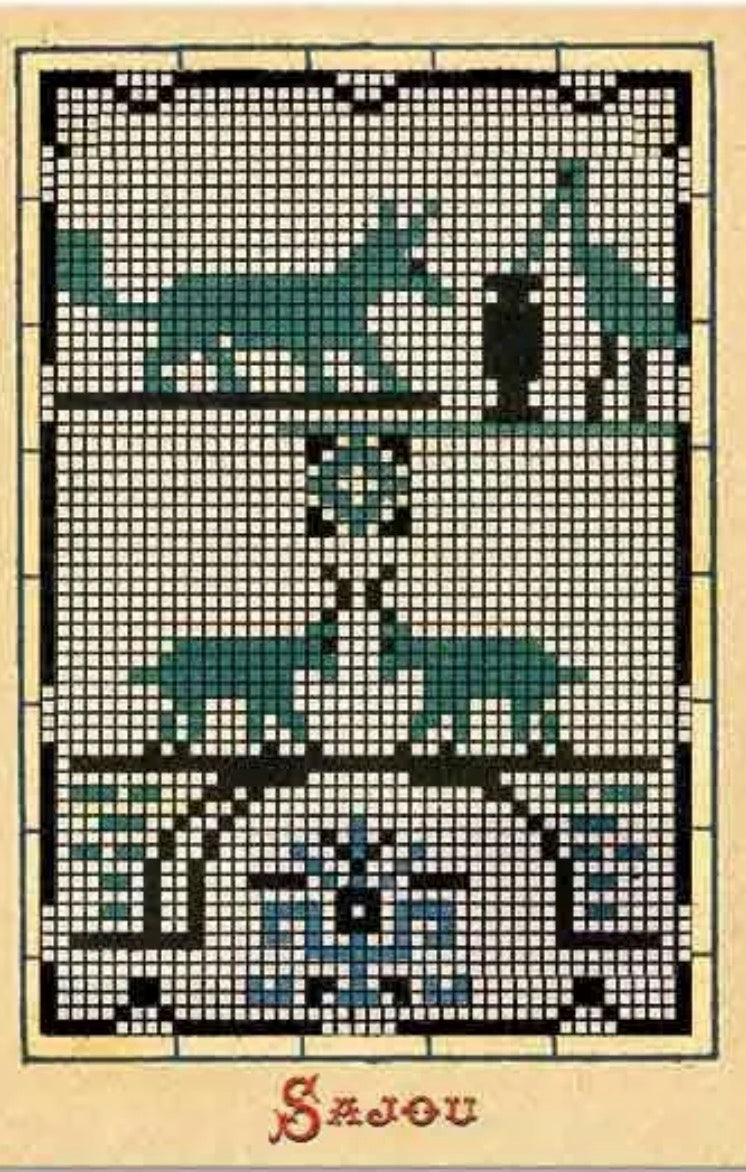 Sajou Folder with Six Cards - Cross Stitch Series 3