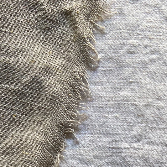 Linen by the half metre - white or natural