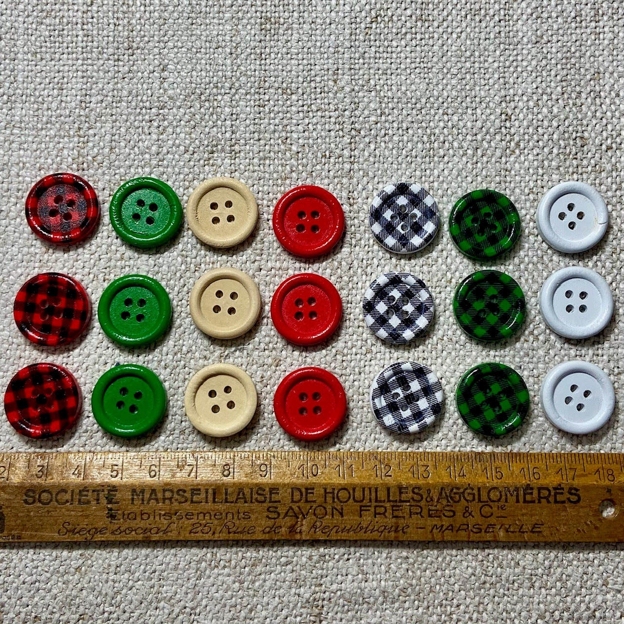 Painted Wooden Buttons