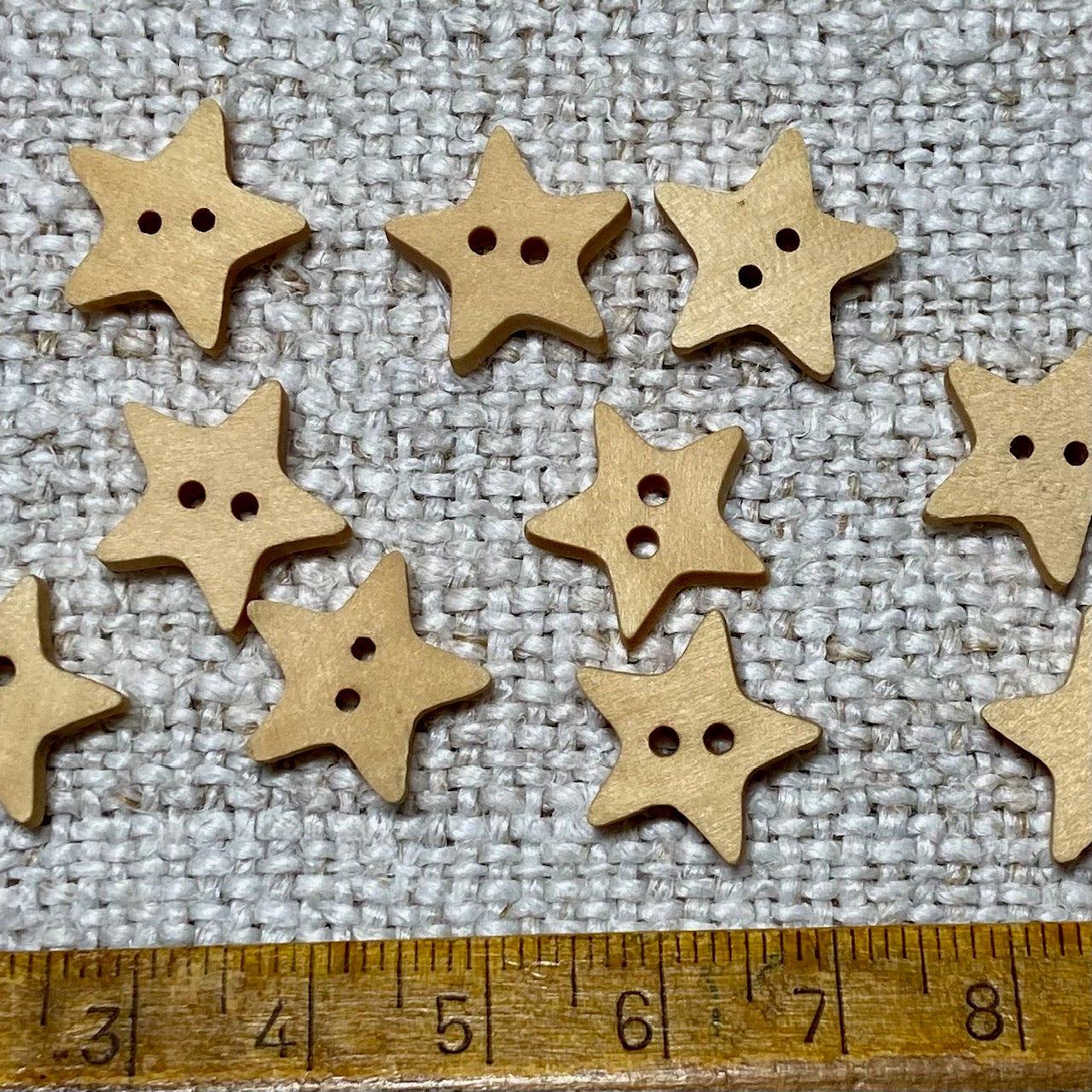 Star Shaped Wooden Buttons
