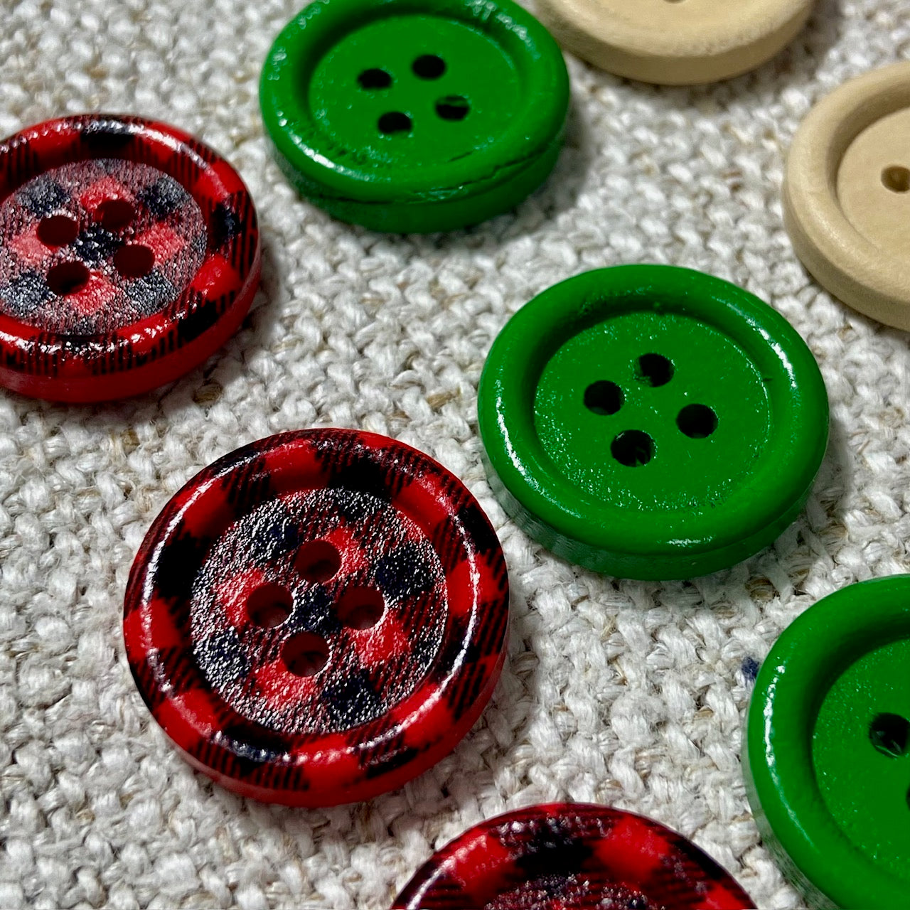 Painted Wooden Buttons