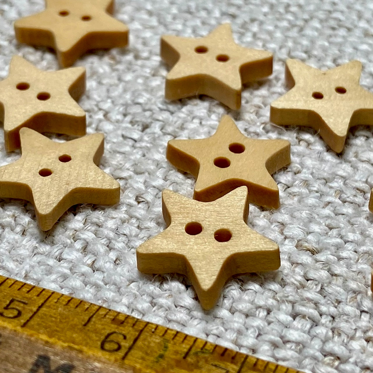 Star Shaped Wooden Buttons