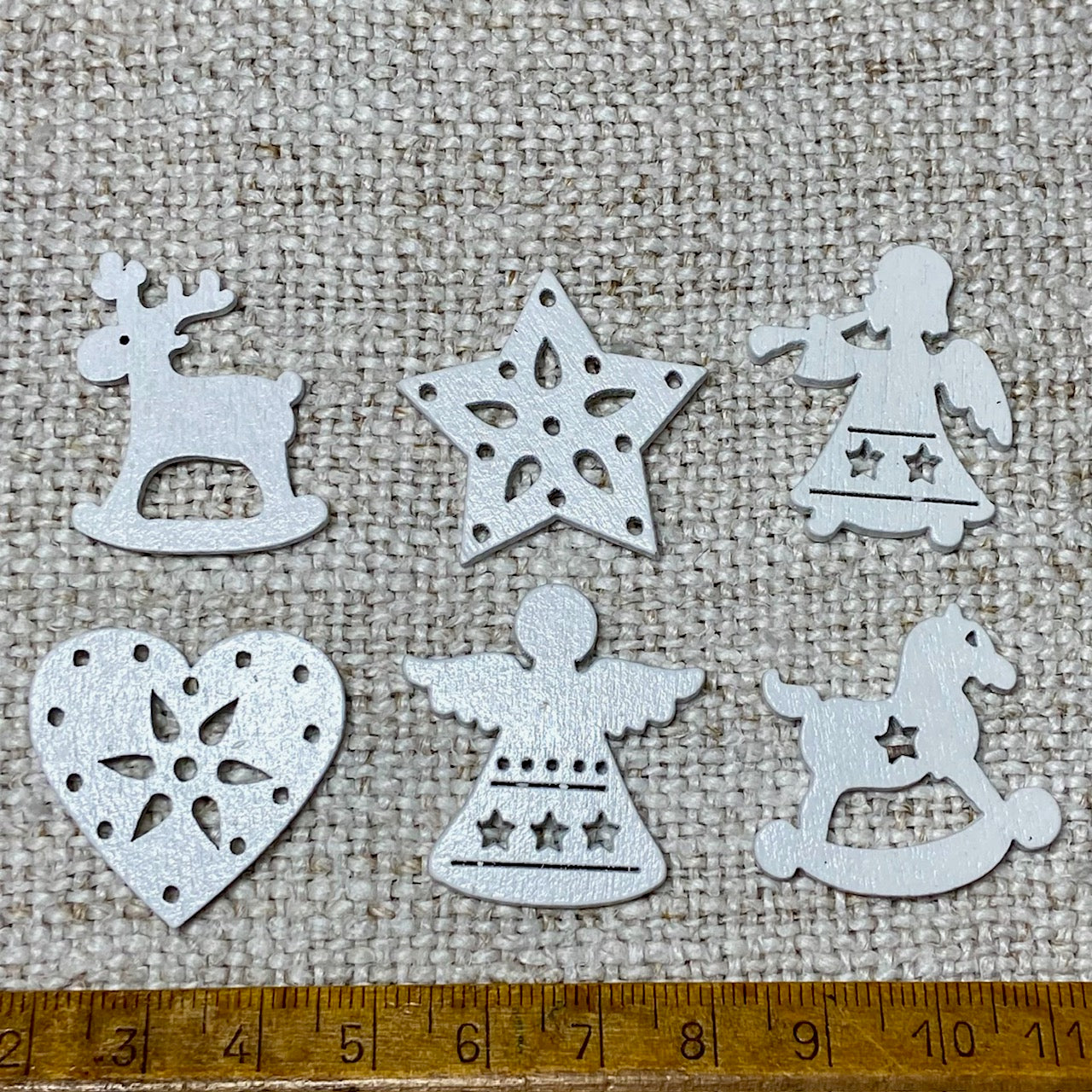 Nordic Wooden Christmas Shape Mix Charms
