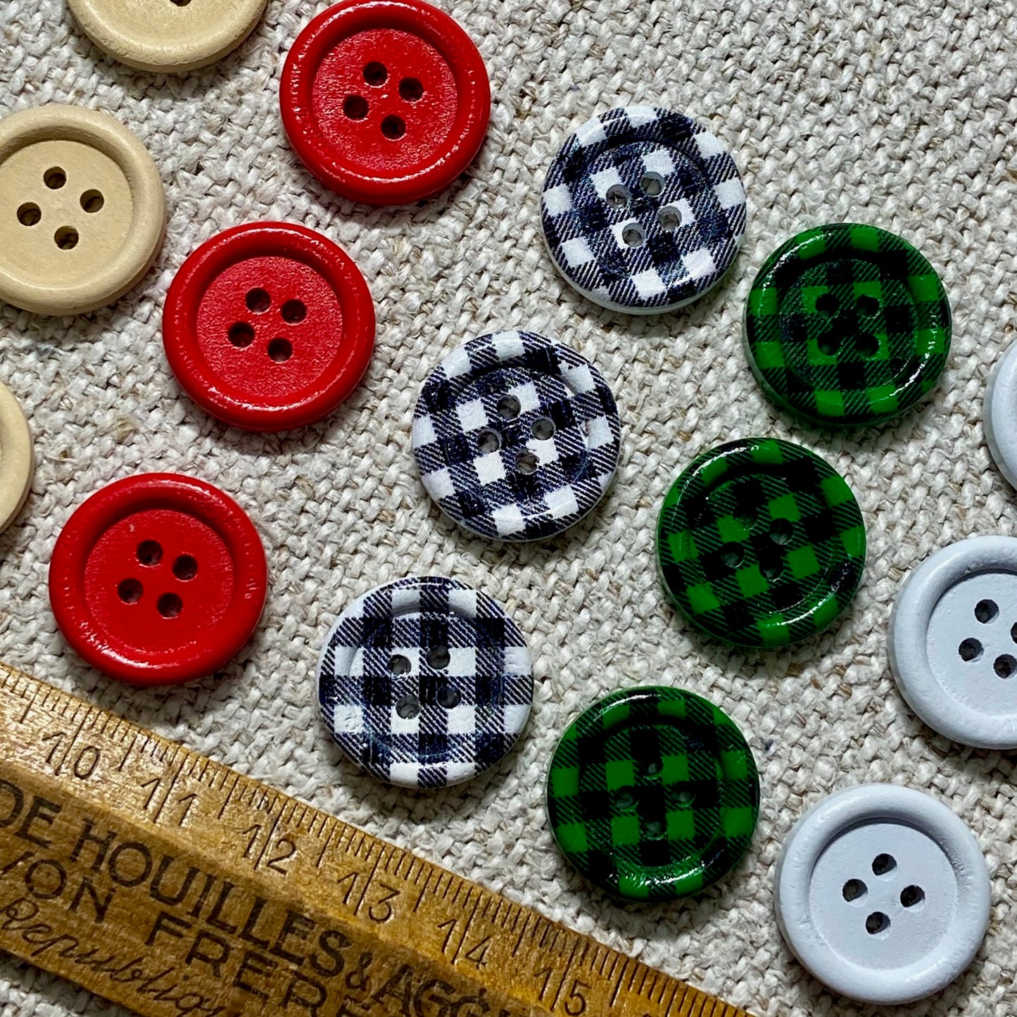 Painted Wooden Buttons