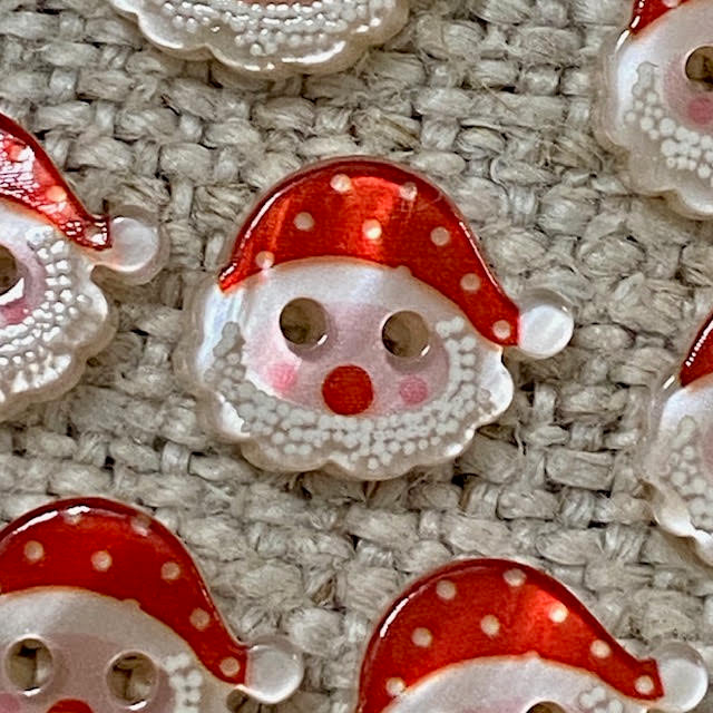 Santa Buttons - Acrylic