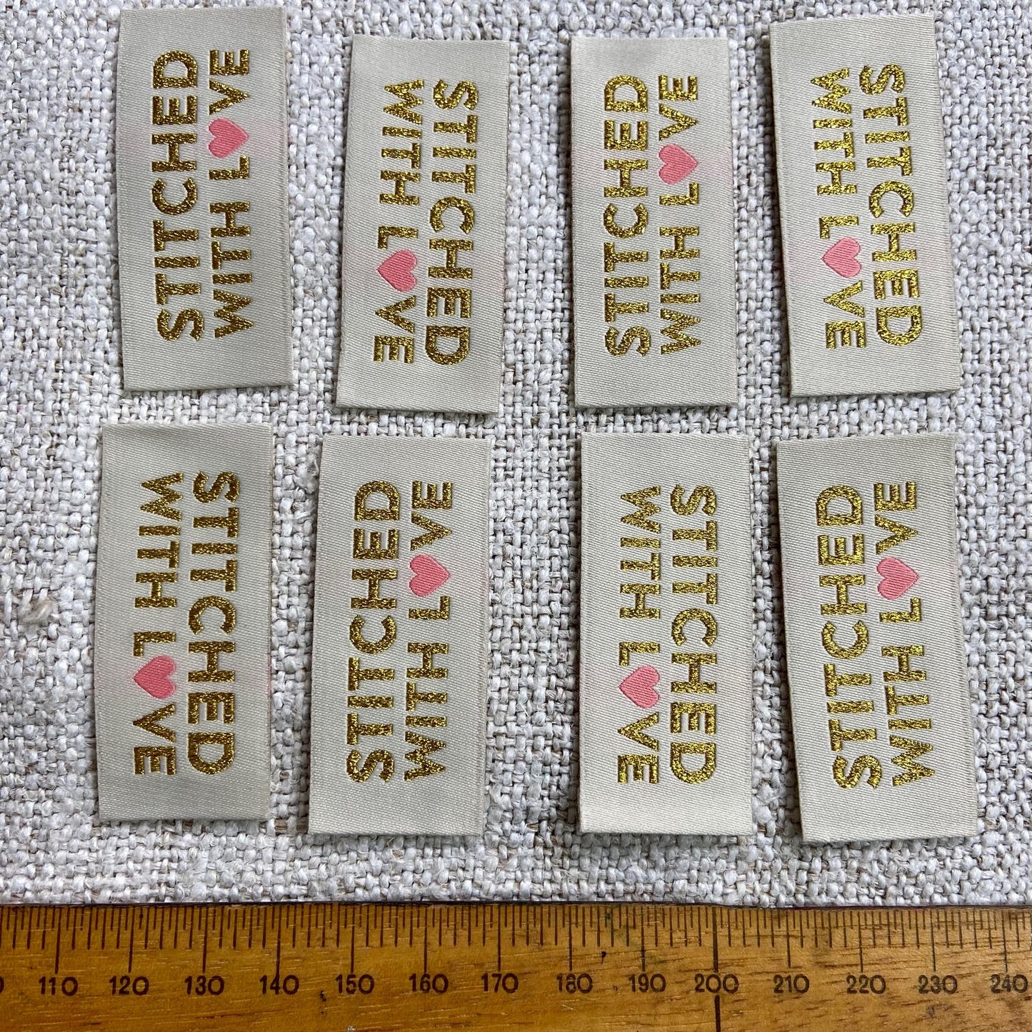 Gold/Coral/Cream 'Love' Labels