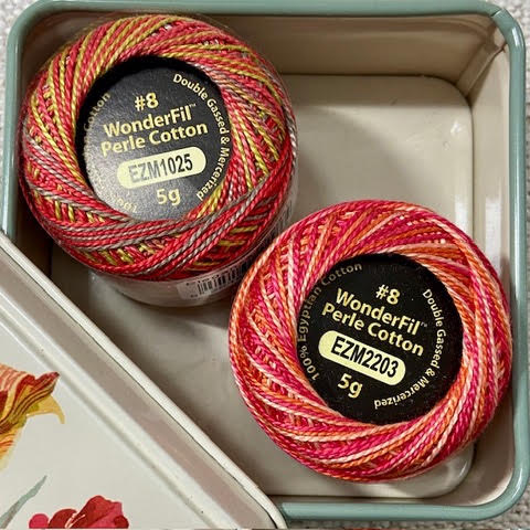 Tulip Tin with Wonderfil Thread