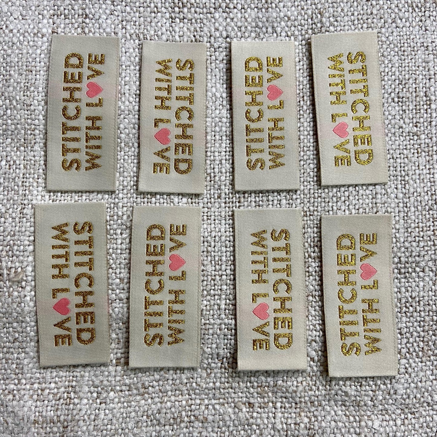 Gold/Coral/Cream 'Love' Labels