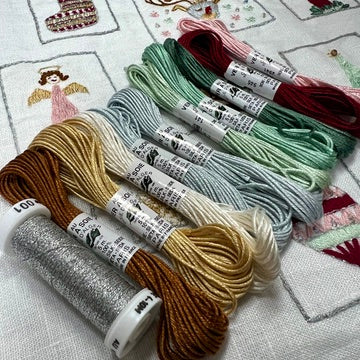 Postage Stamp Embroidery Christmas Sampler