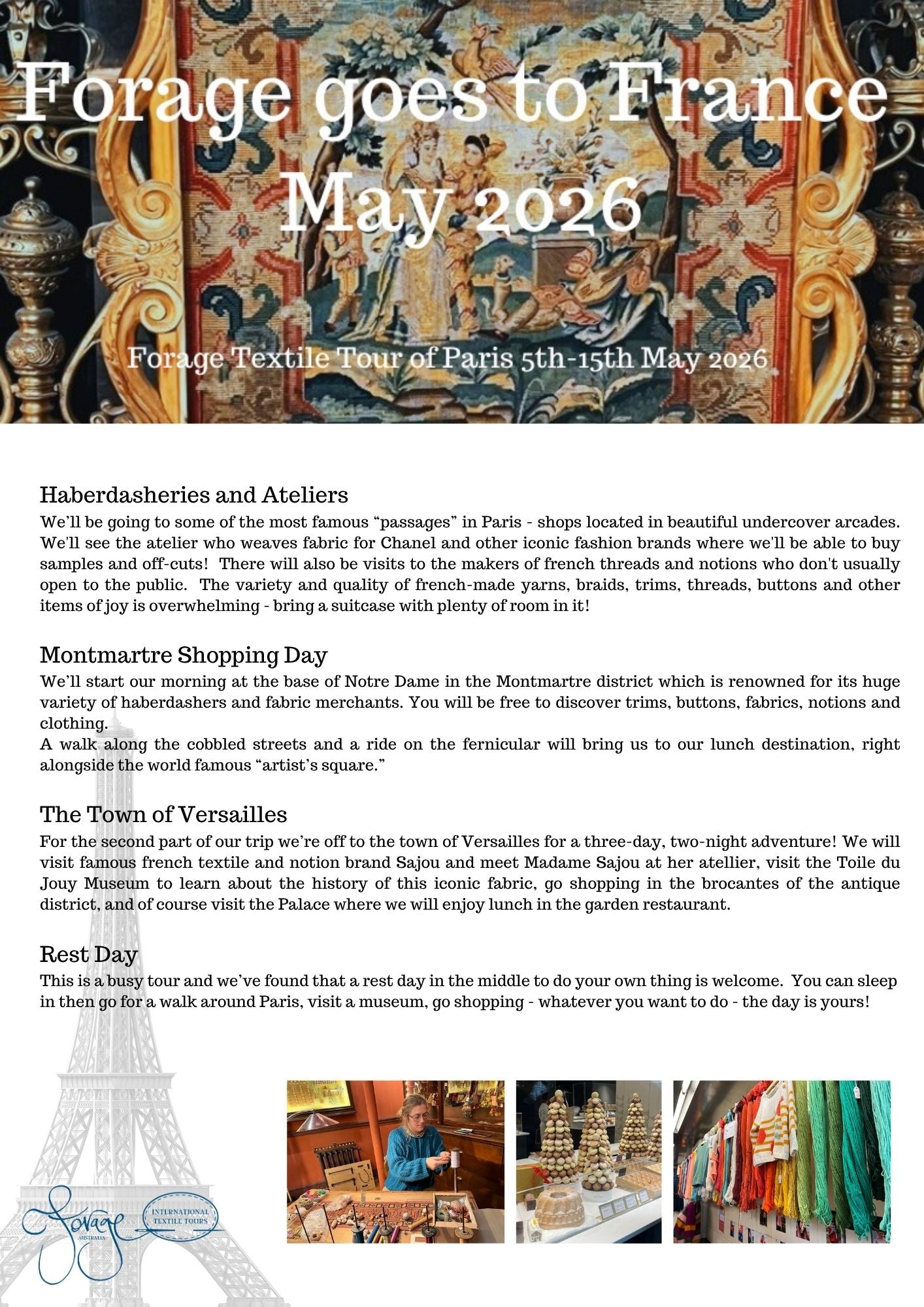 Forage goes to France May 2026 Deposit