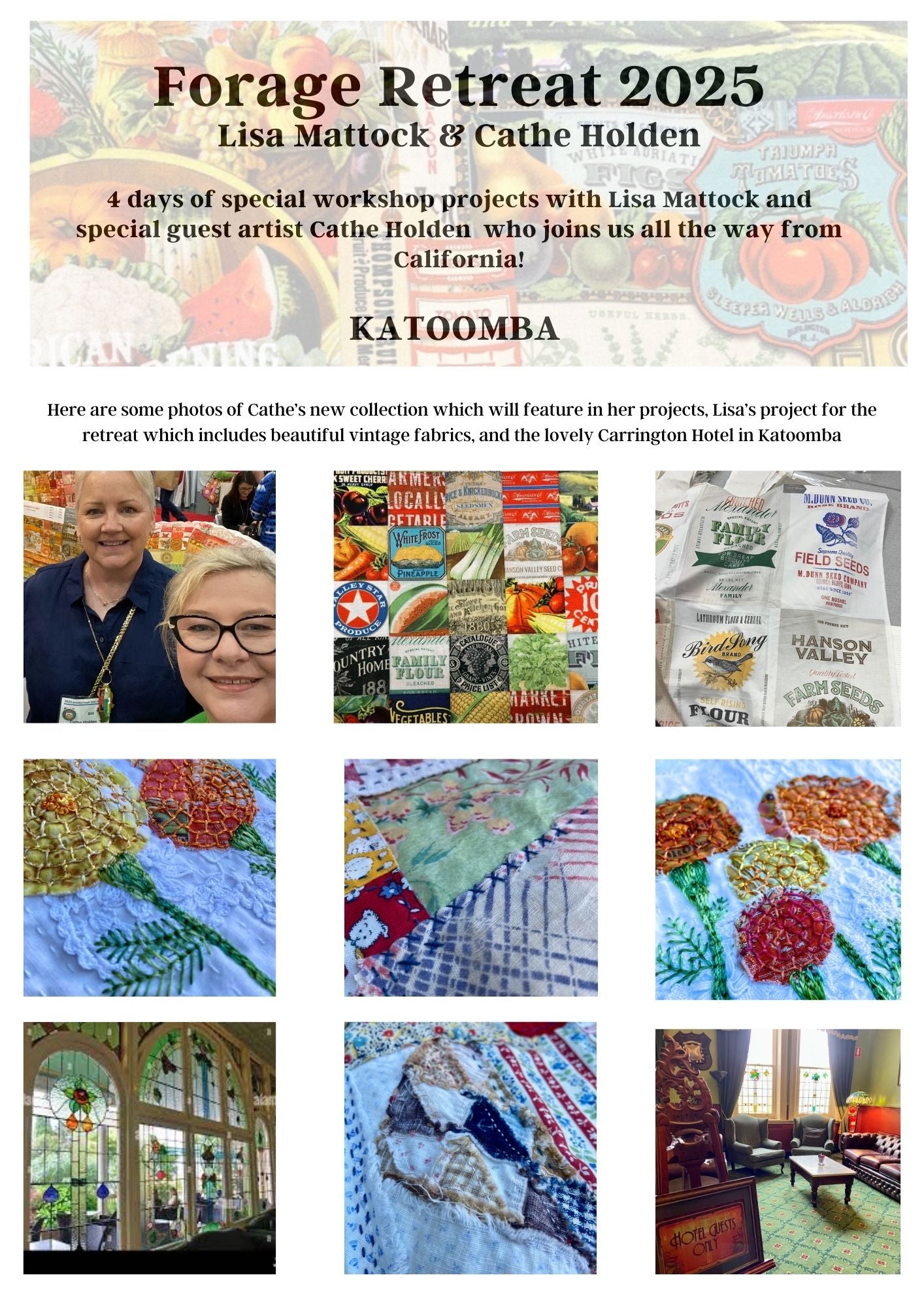 Forage Retreat Katoomba 2025 Deposit - Lisa Mattock & Cathe Holden - Group 2: 17-20 June