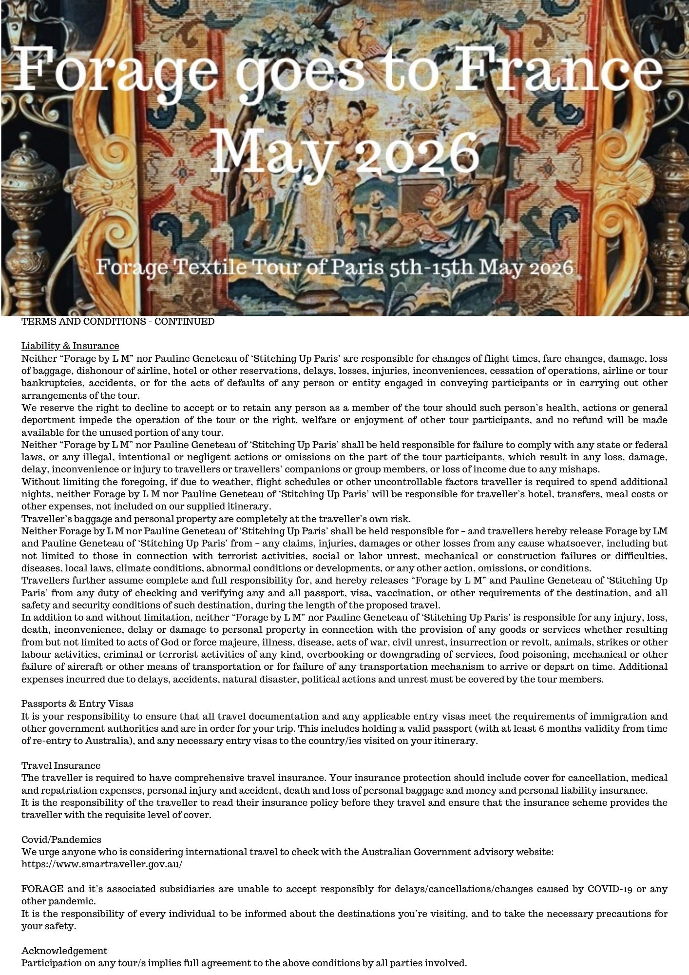 Forage goes to France May 2026 Deposit