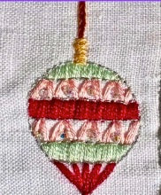 Postage Stamp Embroidery Christmas Sampler