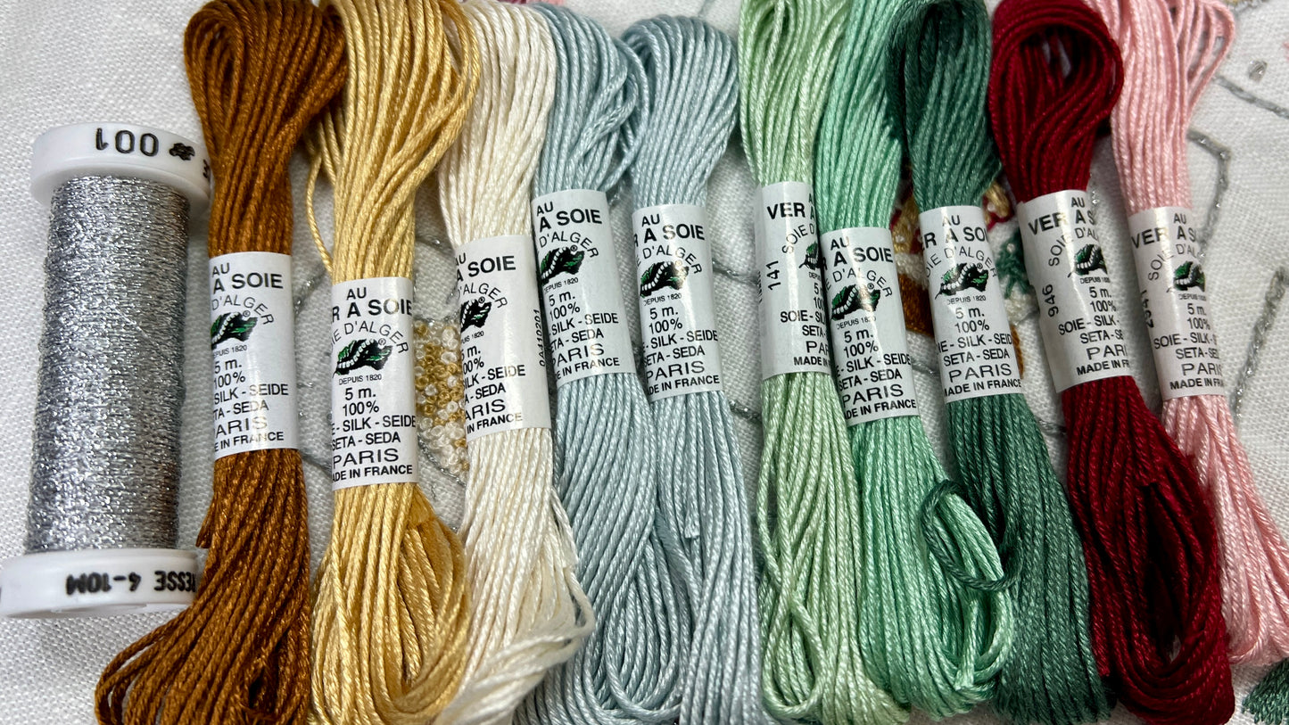 Postage Stamp Embroidery Christmas Sampler