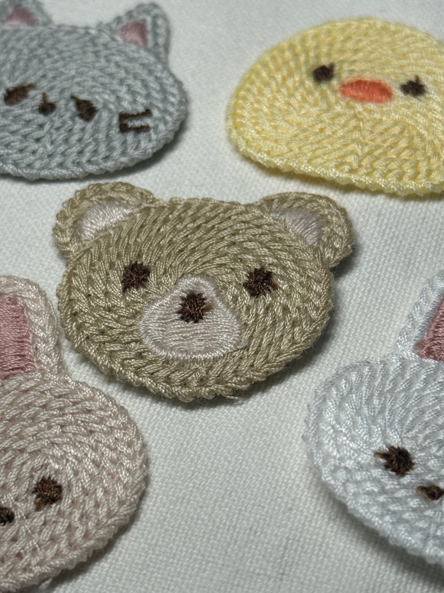 Animals - Soft embroidered 5 set