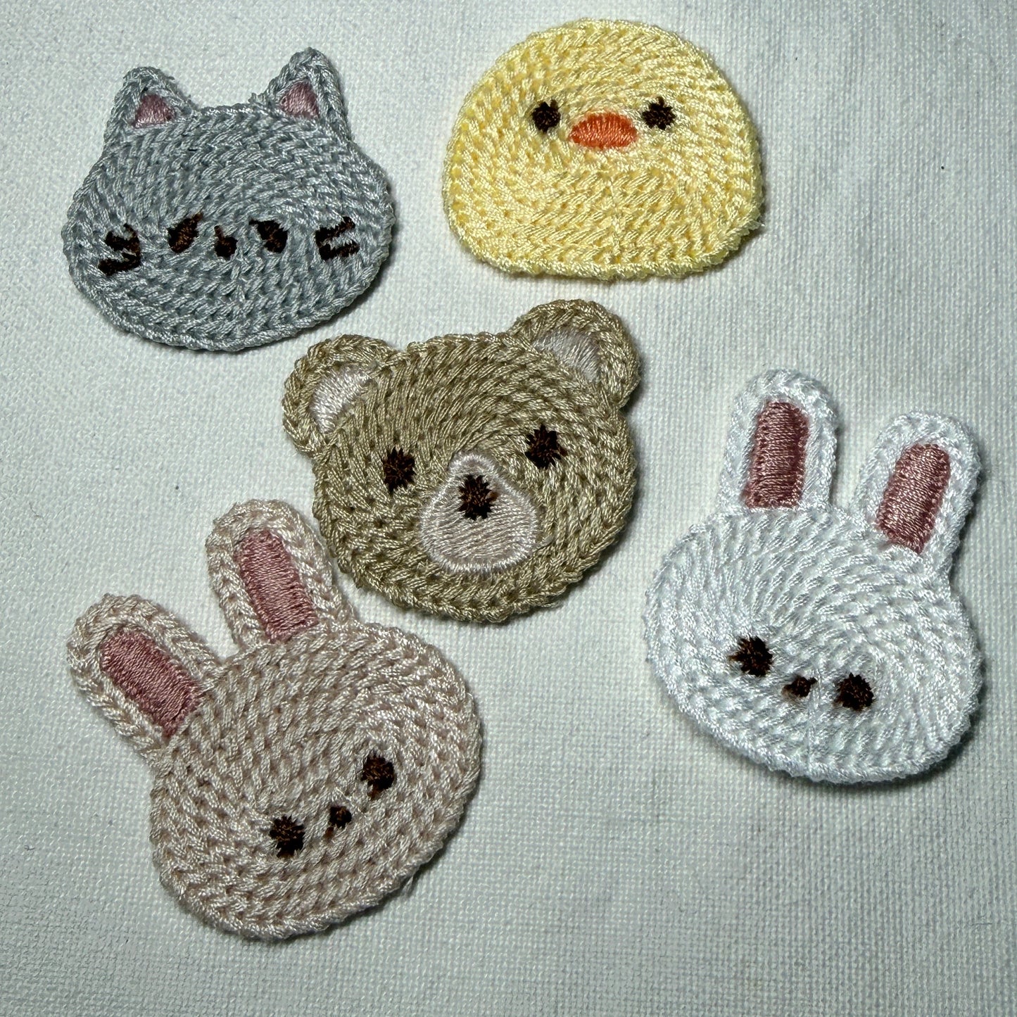 Animals - Soft embroidered 5 set