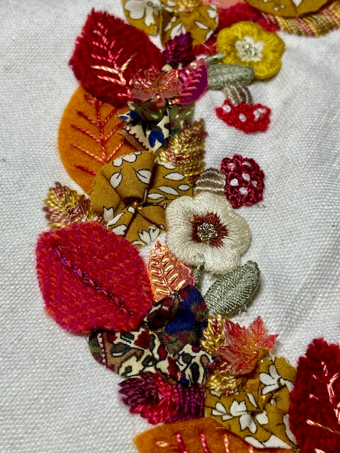 Autumn Wreath - Slow Stitch Kit in a Tin