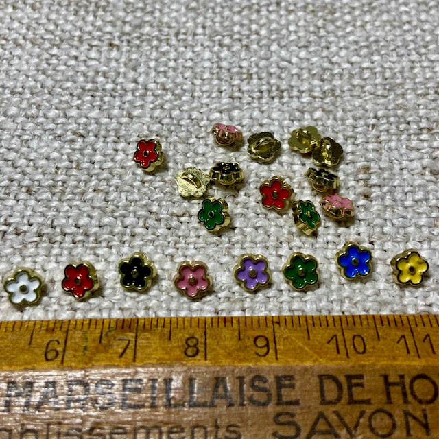 Metal Mini Flower Buttons
