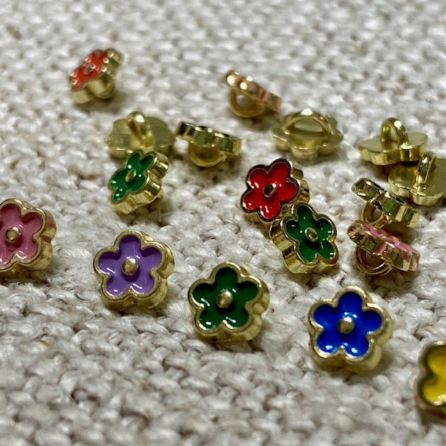 Metal Mini Flower Buttons