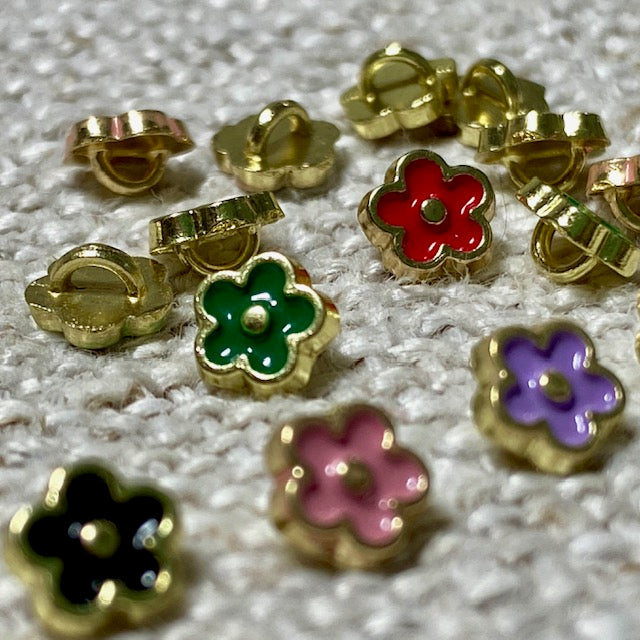Metal Mini Flower Buttons