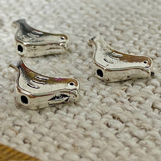 Silver Coloured Bird Charms Metal