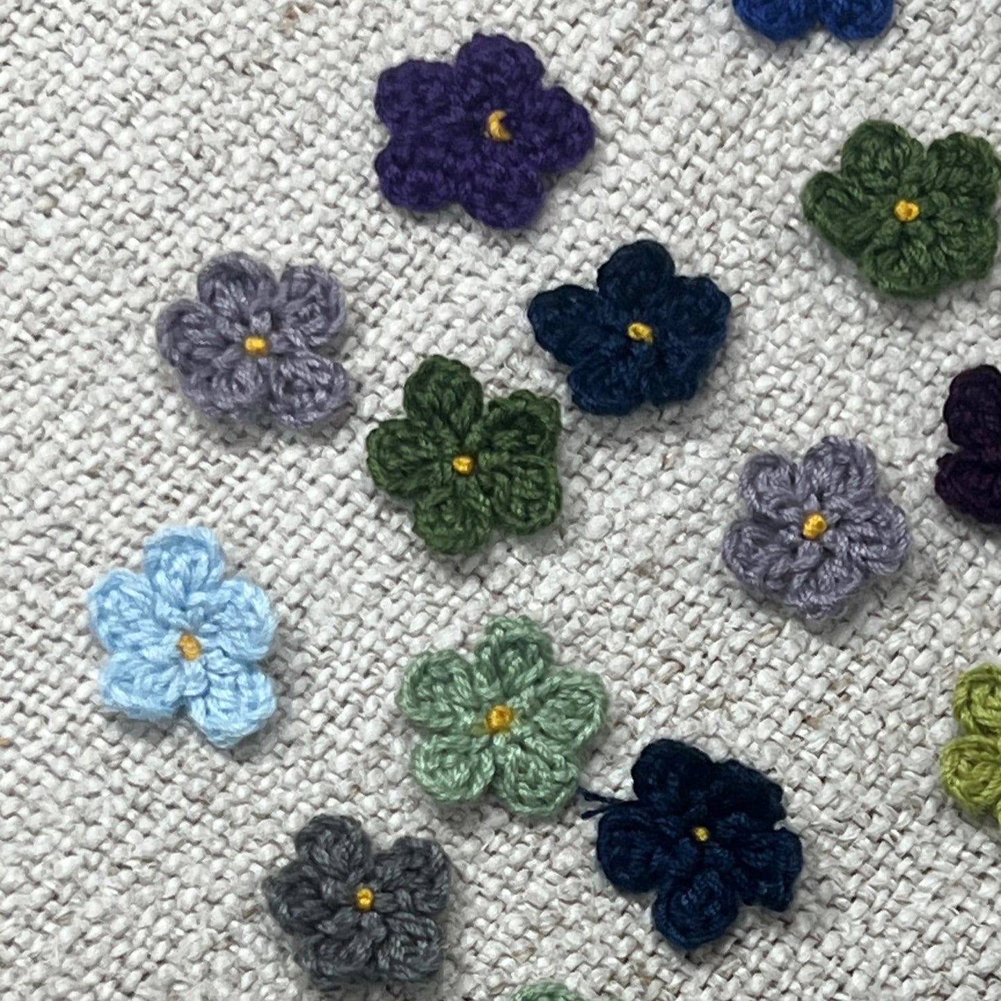 Crochet Flowers Mini - Cool Colours