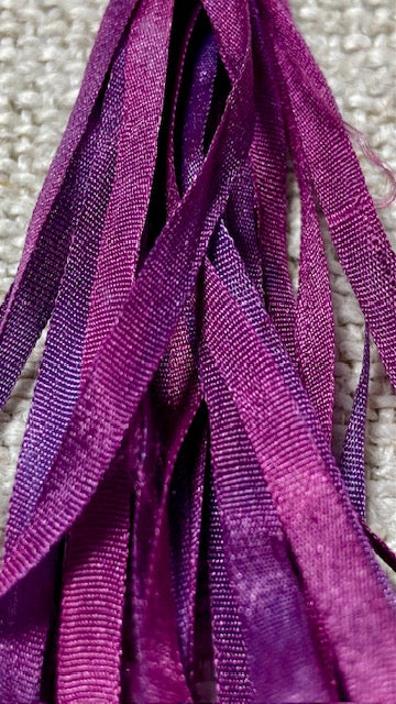 Pure Silk Hand Dyed Ribbons by Maytime Heirlooms