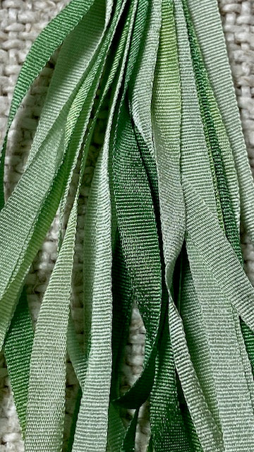 Pure Silk Hand Dyed Ribbons by Maytime Heirlooms