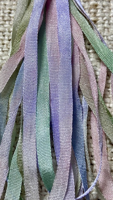 Pure Silk Hand Dyed Ribbons by Maytime Heirlooms