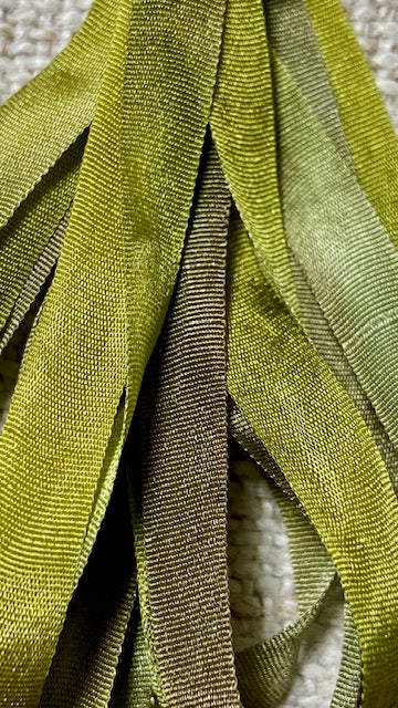 Pure Silk Hand Dyed Ribbons by Maytime Heirlooms