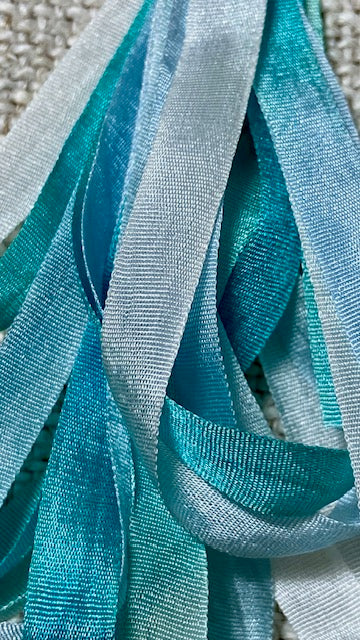 Pure Silk Hand Dyed Ribbons by Maytime Heirlooms