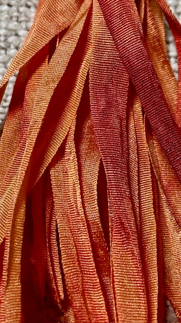 Pure Silk Hand Dyed Ribbons by Maytime Heirlooms