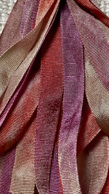 Pure Silk Hand Dyed Ribbons by Maytime Heirlooms