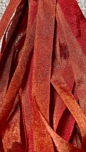 Pure Silk Hand Dyed Ribbons by Maytime Heirlooms